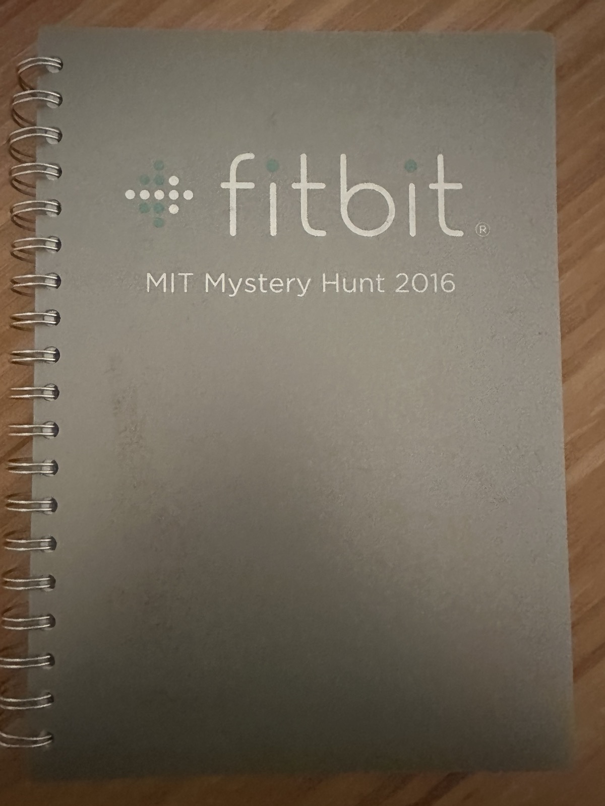 Notebook I got during the 2016 hunt, apparently sponsored by FitBit.